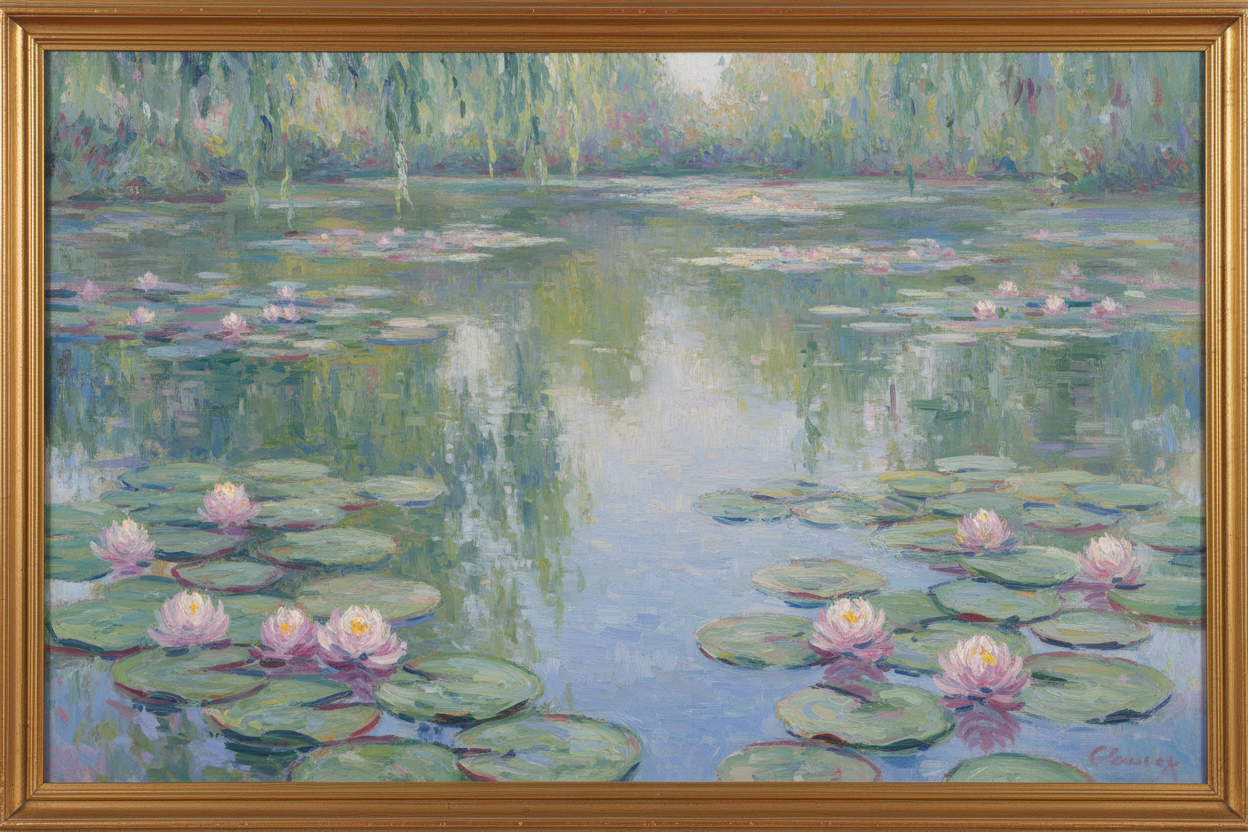 Monet Water Lilies Museum Quality Art Reproduction