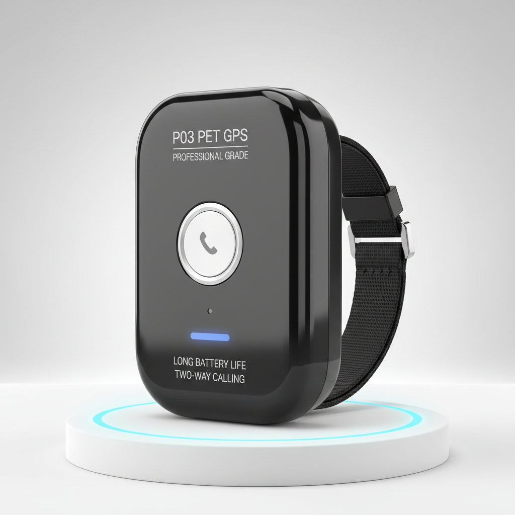 P03 Premium Pet GPS Tracker - Two-way Calling 15-day Battery Professional Grade